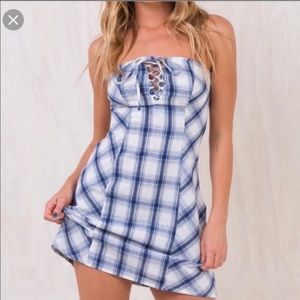 Somedays Lovin plaid mini dress